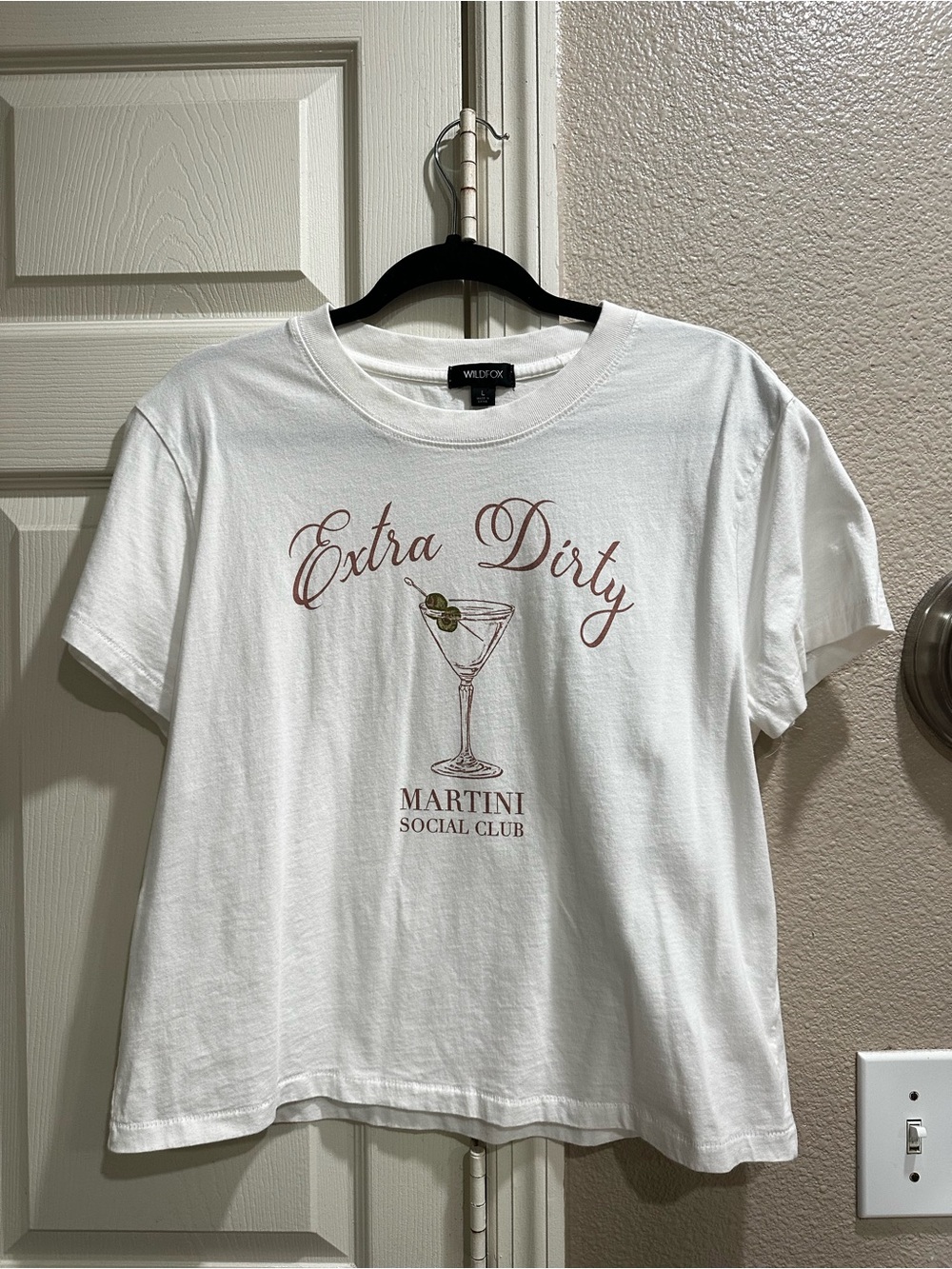 Wildfox Extra Dirty Martini Social Club Graphic Tee Top